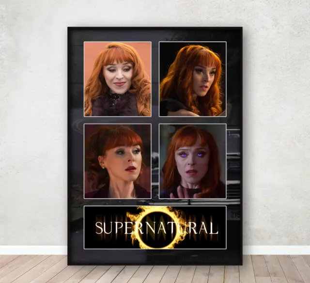 Supernatural Rowena Collage Poster Bedroom Wall Art Home Decor A4 Framed