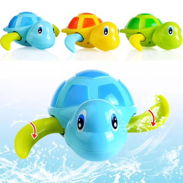 3x Kids Baby Child Wind Up-Swimming Pool Bath Time Toy Animal Floating Turtle UK