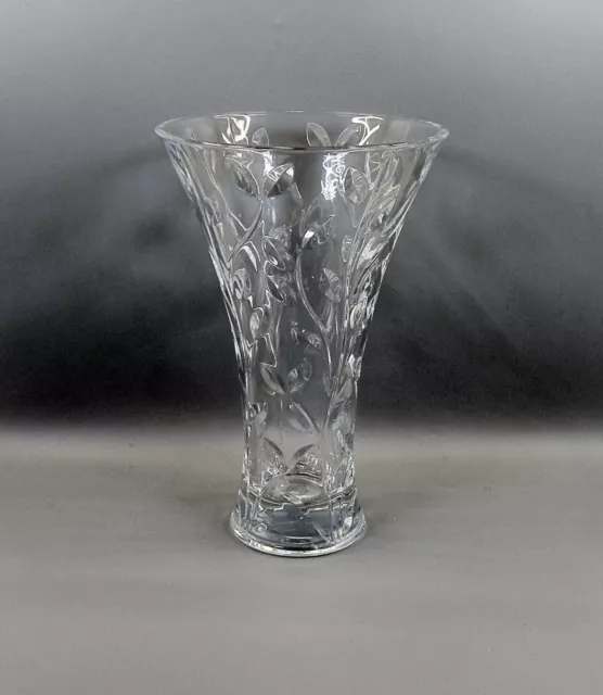 Crystal Vase, 30cm Tall Crystal Flower Vase Large Flared Table Vase