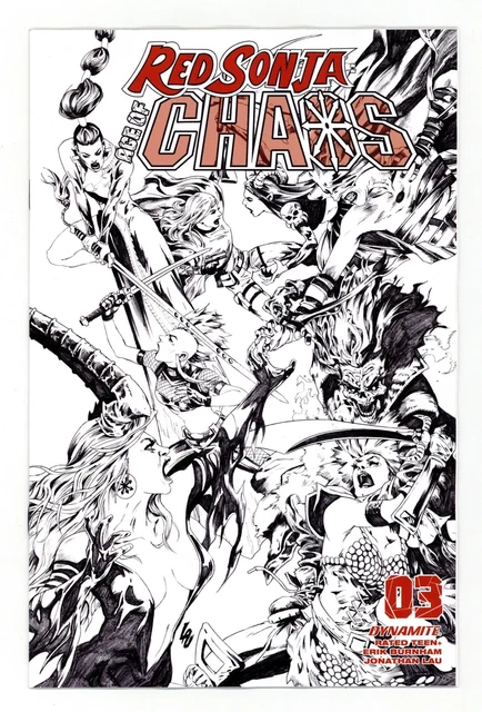 Red Sonja Age of Chaos #3V Lau B&W 1:35 Variant VF/NM 9.0 2020