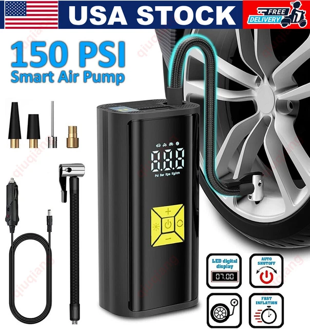 150 PSI DIGITAL Tire Inflator Portable Car Bike Air Pump Compressor