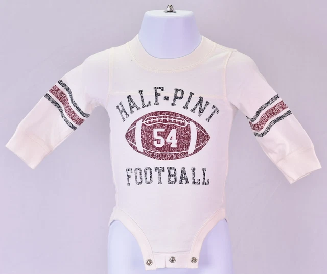 Baby Boy's Carters Football Themed 5 Piece Set, 3 Bodysuits, 1 shirt & 1 Pants