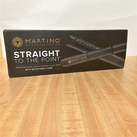 Martino Cartier Straight to The Point Ceramic Flat Curling Iron Corded NIB
