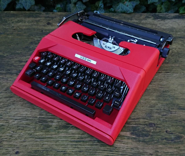 ALTE SCHREIBMASCHINE REISESCHREIBMASCHINE Typewriter HBO 233 rot Heidelberg EUR 55,85 PicClick DE