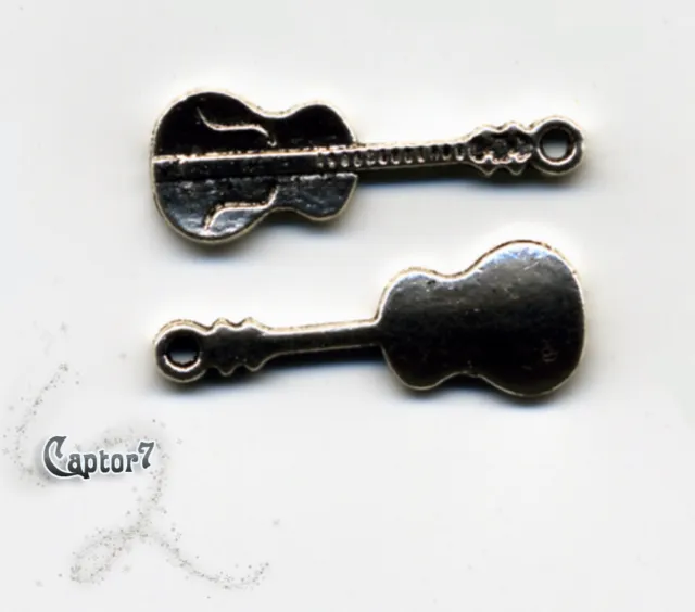 4 CHARMS CHITARRE argento tibetano CIONDOLI CHITARRA OFFERTA quantità PENDENTI