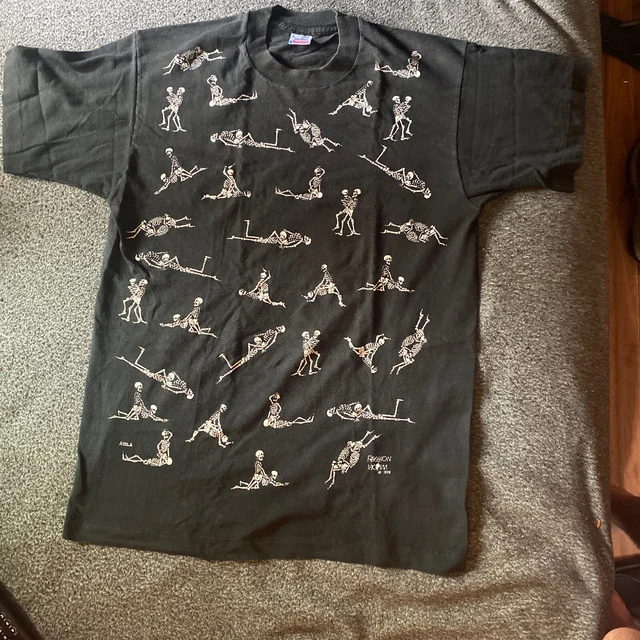 Vintage Fashion Victim 1990 Skeleton Sex Positions T Shirt Size Large 9898 Picclick