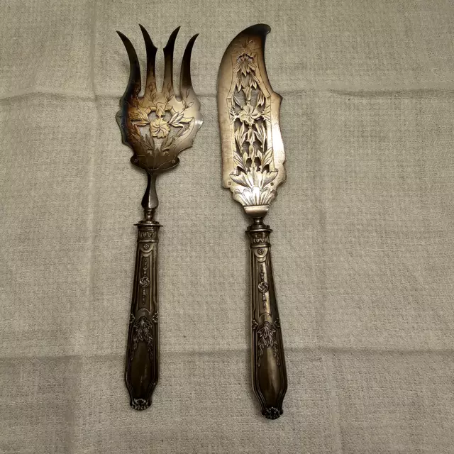 Vintage French silver-plated 2p carving set