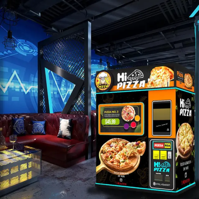 7500w High Tech 55'‘ screen Automatic Pizza operated vending machine 220v