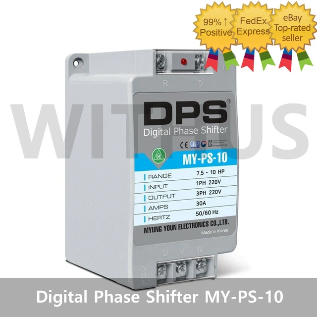 Digital Phase Shifter MY-PS-10 1 Phase to 3 Phase Converter 200-240V Motor