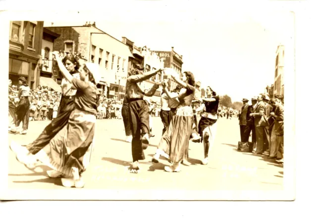 Tulip Time Street Parade-Costumes-Holland-Michigan-Vintage Real Photo Postcard
