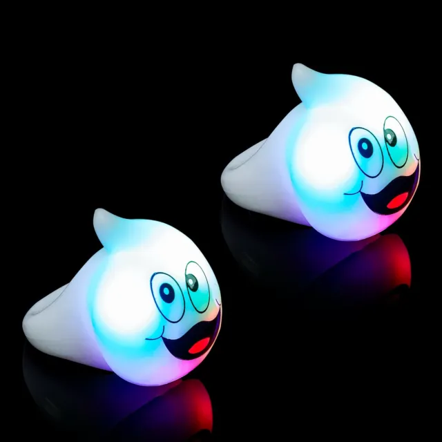 New 96 Ghost Flashing LED Jelly Rings Light Up Finger Glow Toy Party Bag Favors