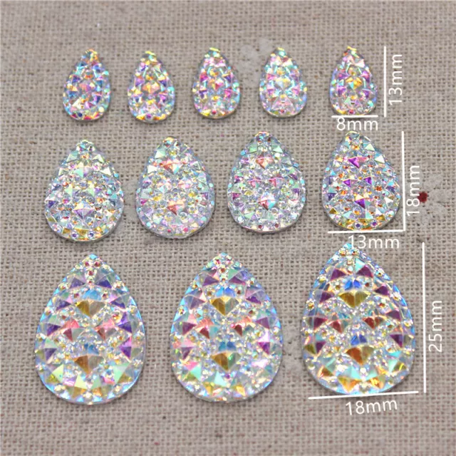 Gem Rhinestone Diamante Unicorn Glitter Jewel crystal Party Faceted Sparkly pack