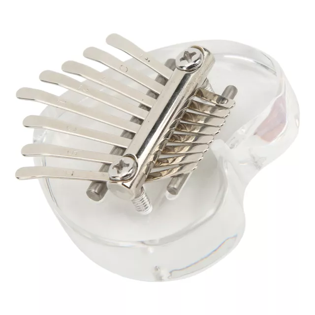 Heart Shaped Thumb Piano Mini Portable Transparent Crystal 8 Keys Kalimba AGS