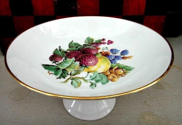 vintage NAAMAN ISRAEL FRUIT COMPOTE BOWL strawberry+