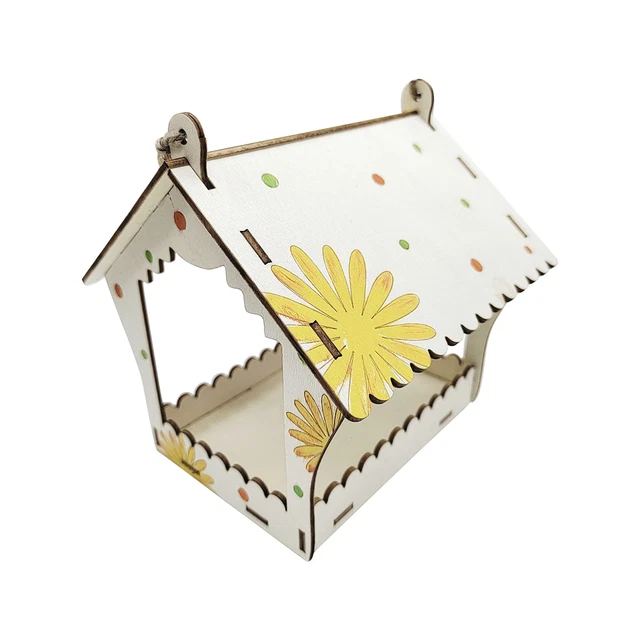 1 Set Bird Food Container Eye-catching Crack Resistant Safe Healthy Bird Food
