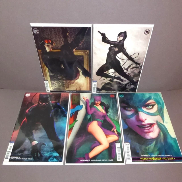 Catwoman #9, 10, 11, 12, 13 Stanley Artgerm Lau Variants, Lot 5 DC Comics 2020
