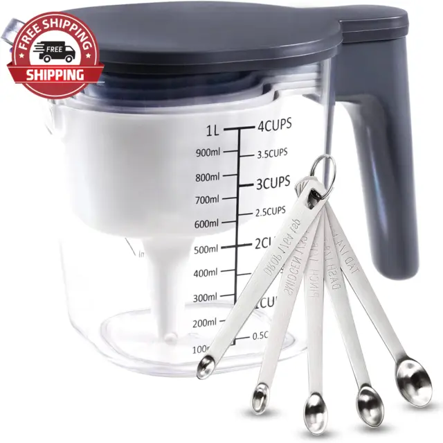 15 Pieces Measuring Cups and Spoons Set, Includes 10 Stackable Measuring Cup wit
