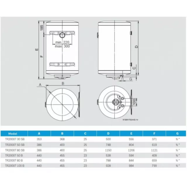 Bosch Elektrospeicher SLIM 80 L 230V Kleiner Warmwasserspeicher Boiler 2