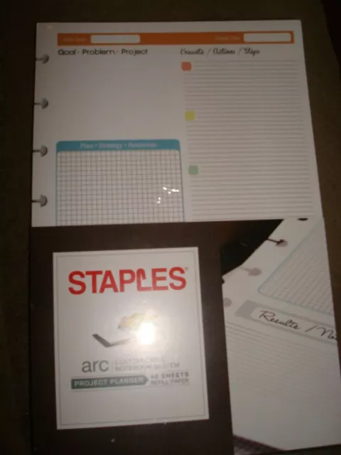 Staples Arc Customizable Notebook System Project Planner 50044