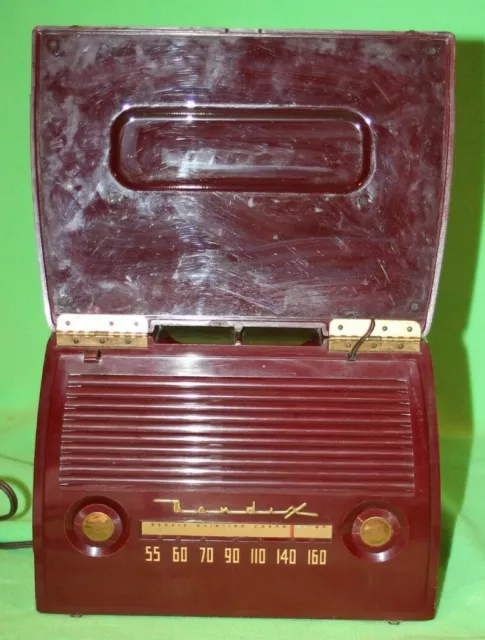 Vintage 1950s Art Deco BENDIX Tube Radio Model 55X4U