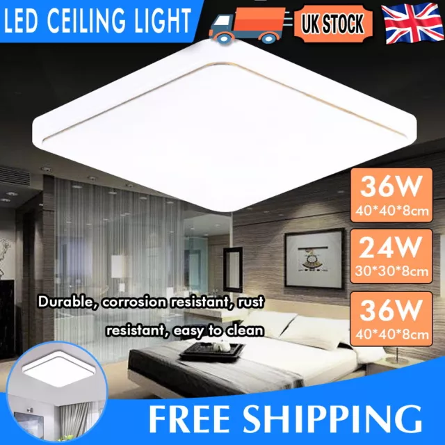 22W-72W LED Ceiling Lights Square Panel Downlight Living Room Kitchen Wall Lamp