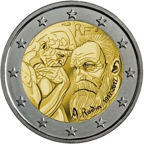 Francia 2 € commemorativo 2017 Rodin