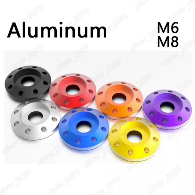 Multi-colored Aluminum Eight Holes Gasket Washers M6 M8