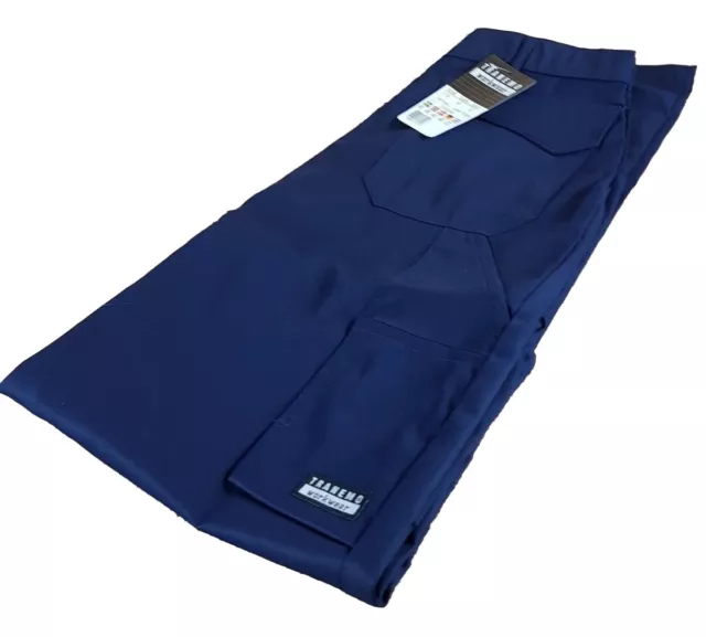 Tranemo Workwear Cargo Trousers Blue Size 20 Comfort Light Work Pants Pockets M
