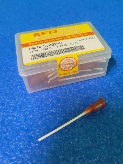 EFD 5115PP-B   #15PP Dispensing Tip .049 x 1.5" (Nordson 7018080) 40 tips/box