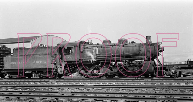 NORTHERN ALBERTA RAILWAY (NAR) Engine 51 at Grand Prairie AB in1954 ...