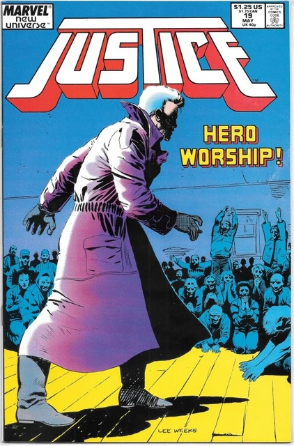 Justice Comic Book #19 Marvel Comics 1988 VERY FINE+