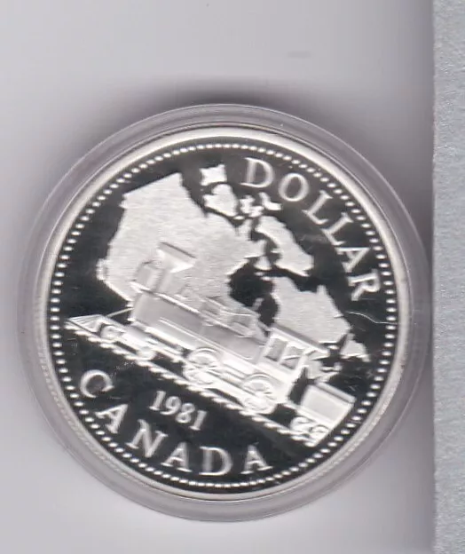 1981 Canada Proof Silver Dollar - Completion of the CPR