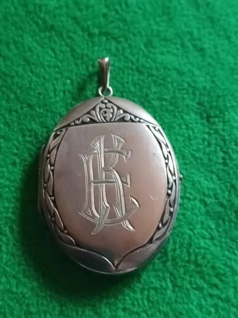 Jugendstil großer Anhänger Medaillon Monogramm " EK "oder "KE" um 1900 ca.16Gr.❤