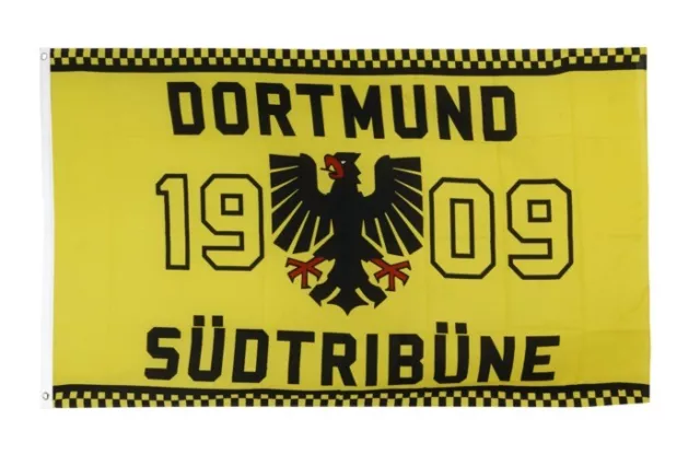 Fahne Fanflagge Dortmund 1909 Adler Südtribüne  Flagge Fußball Hissflagge 90x150