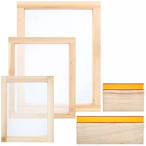 Screen Printing Frame and Squeegee Kit for Home or Small Business, 5 PCS
