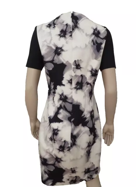 Elie Tahari Holly Neoprene Pencil Dress Floral Black White Sz 10 NWT Short $398 3