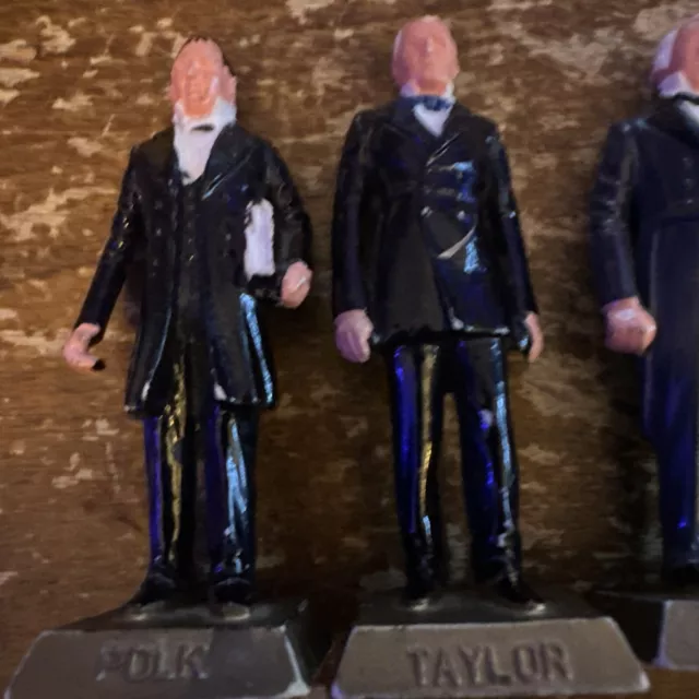 Marx 2 1/2" Presidents Painted,  11 12 13 15 18  1845-1877
