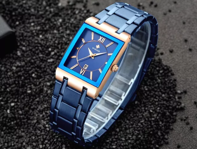Herrenuhr Luxus Quarz Wasserdicht Kalender Edelstahl Designer Armbanduhr 3