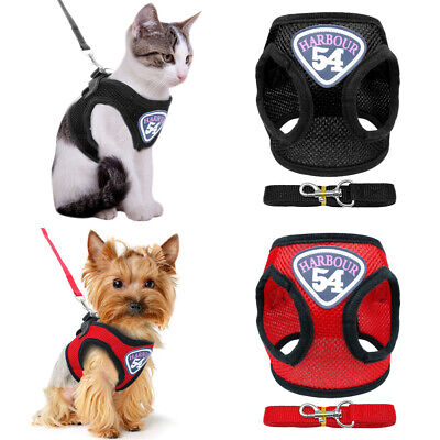 Breathable Air Mesh Small Pet Dog Puppy Harness Comfort Kitten Cat Vest and Lead