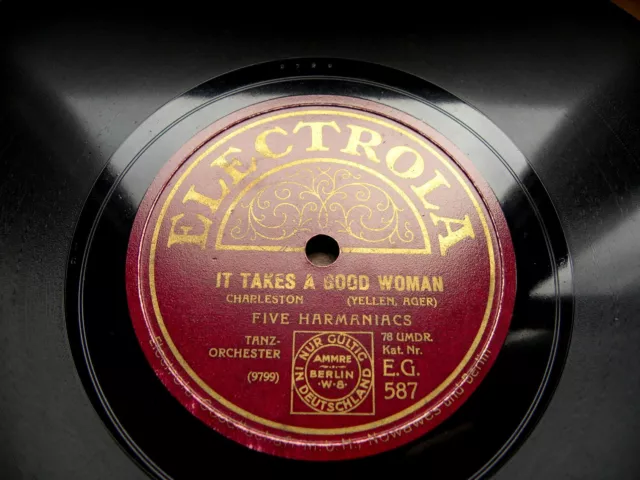 1291/ FIVE HARMANIACS-JUG-BAND-It takes a good woman-rec. 1927-78rpm Schellack