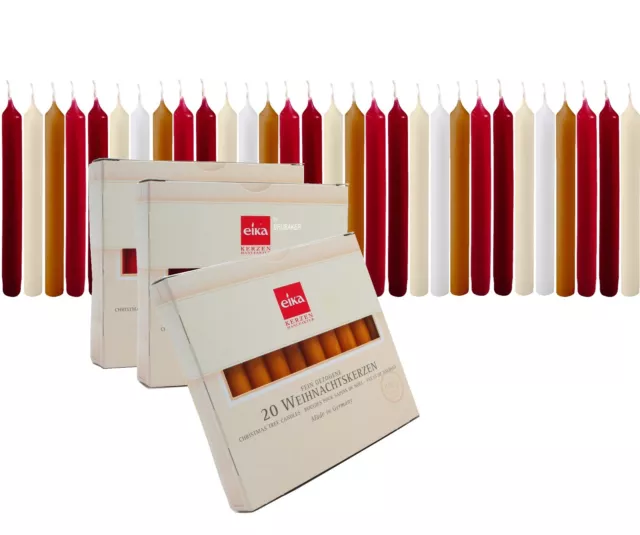 EIKA Set da 20 Albero di Natale / Piramidi Candele 1,2 CM Ø x 10,5 CM Altezza