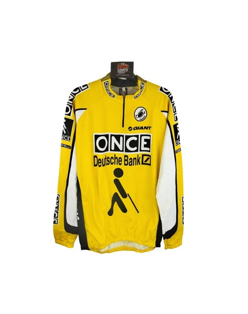 Maillot Cycliste Vintage ONCE Deutsche Bank - Giordana Taille XXL - Jaune - JALABERT