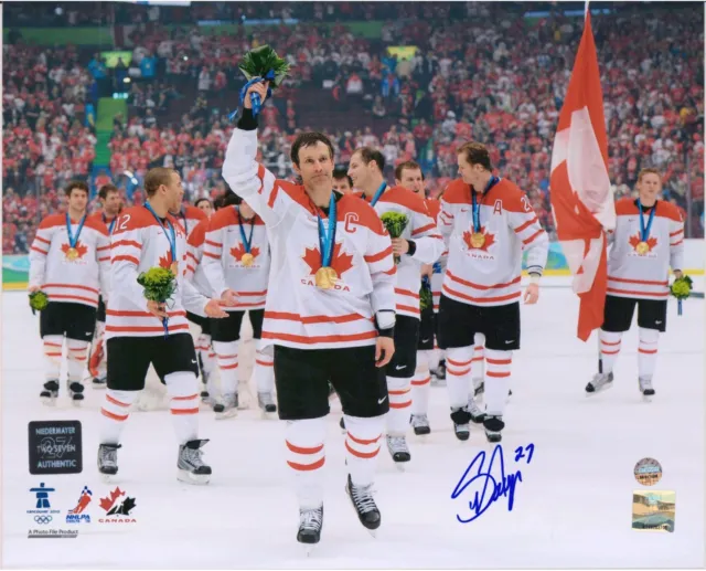 Scott Niedermayer Team Canada Signed 8" x 10" 2010 Gold Medal Celebration Photo
