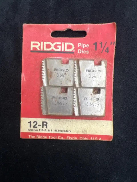 NEW RIDGID 1-1/4" NPT 12-R STAINLESS STEEL PIPE THREADING DIES 111R And 11R