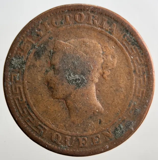 1870 Victoria Ceylon 10 Cent Münze | Sammlerqualität | a3028