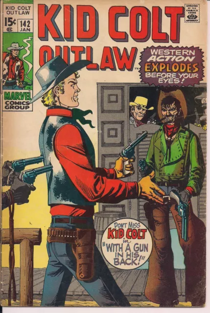 Kid Colt Outlaw 142 Marvel Comics 1970 Bronze Age Western