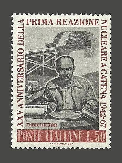 Italy Stamps 1967 The 25th Anniversary of the First Atomic Chain Reaction - MNH