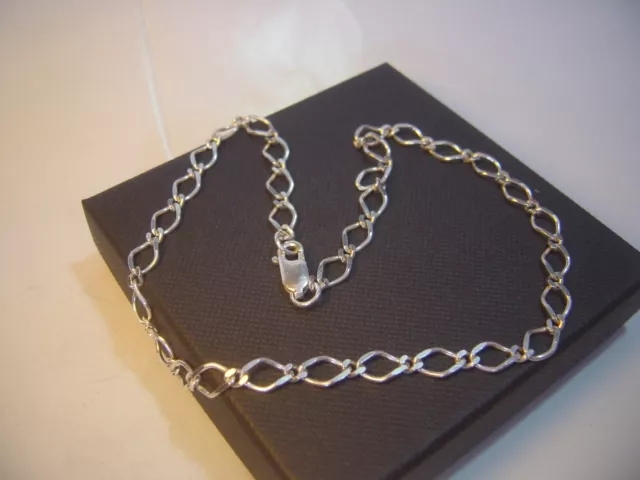 Bellissimo Bracciale Vintage Massiccio Argento-Insolito O Caviglia-13,4" Migliore Qualità