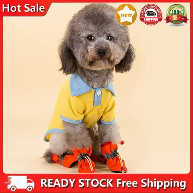 1 paia scarpe cucciolo lavabili cani scarpe da pioggia cani protezione zampe per forniture per animali domestici