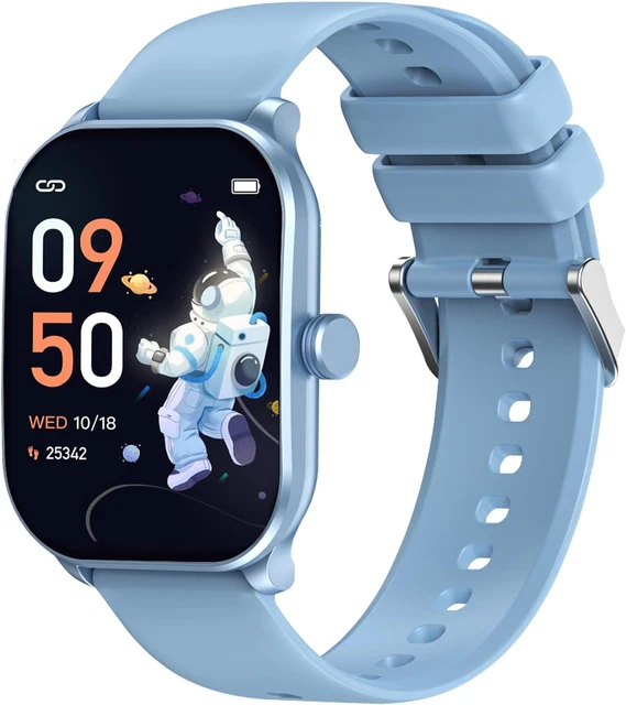 Smartwatch LODIMEKE Per Bambini 44mm: Schermo 1.8 Pollici, Monitoraggio Cuore, Sonno, SpO2, 20 Modalità Sportive, 5 Giochi, Resistente All'acqua IP68, Funziona Anche Senza Cellulare